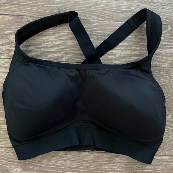 All in Motion Black Wireless Adjustable Wide Strap Sports Bra Size 36DD - Picture 1 of 11
